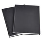 Amazon Basics Professional Hardcover Writing Journal for Journaling and Note Taking, Sturdy, Perforated Pages, 10.5 x 7.5 inches, Black, 2-Pack