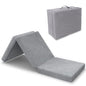 SINWEEK 3.8" Single Memory Foam Folding Topper with Storage Bag - Foldable Trifold Floor Mat Topper, CertiPUR-US Certified Guest Sleeping Pad, Machine Washable Cover - size: S (25 x 75 Inch), style: Slow Rebound Memory Foam