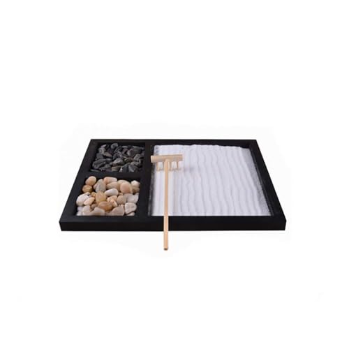 TOPINCN Desktop Meditation Yoga Zen Garden Kit Japanese Tabletop Rock Sand Chakra Shrine Altar Japanese Zen Decor Home Office Desk Zen Gifts for Women Man