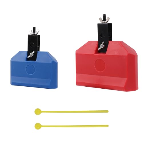 2PCS Plastic Musical Percussion Block 170×150×50MM Block 150×120×40MM Red & Blue