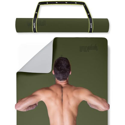 Gogokiwi Extra Wide Yoga Mat for Men Women (72"L x 36"W) Non Slip Fitness & Exercise Mat with Alignment Marks for Yoga, Pilates, Floor Workouts