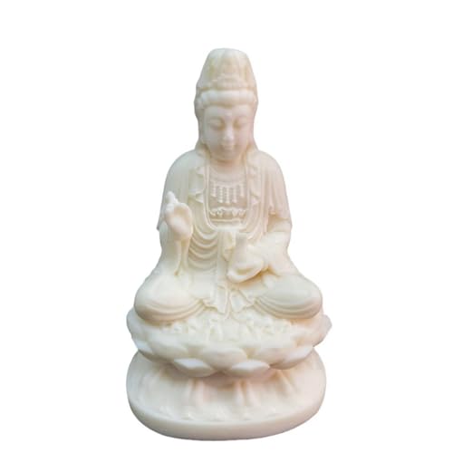 Quan Yin Statue, Godness of Mercy Guan Yin Sculpture Home Office Decor,Peace Kuan Yin Figurine Ornament Chinese Feng Shui Zen Decor,Female Buddha Statue Meditation Gift