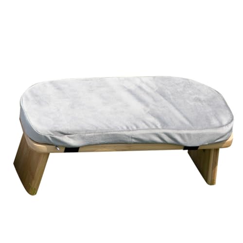 Kneeling Chair,Meditation Bench Kneeling Stool,Home Meditation Bench, Yoga Bench, Sports Sitting, etc., Bench with Cushion, Suitable for Women and Men for Home Meditation, Prayer, Yoga(Grey) - color: Grey