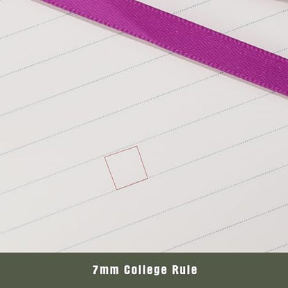 TIEFOSSI Lined Journal Notebook for Women Men, Leather Journal with Pen, A5 Evil Eye Hardcover Notebook for Work, Journaling, Travel & School, 100 GSM Thick Paper, 320 Numbered Pages, 6.2 x 8.3 in - color: Deep purple