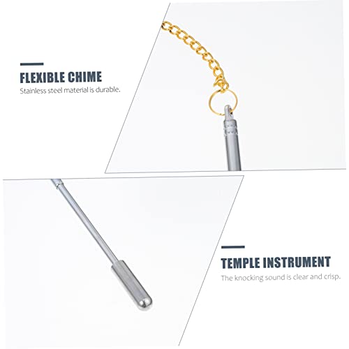Telescopic Chime for Meditation and Rituals Flexible Buddha Utensil for Temple Use Lightweight Dharma Tool for Ceremonies Simple and Practical Design for Chanting