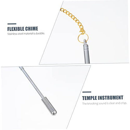 Telescopic Chime for Meditation and Rituals Flexible Buddha Utensil for Temple Use Lightweight Dharma Tool for Ceremonies Simple and Practical Design for Chanting