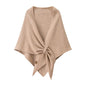 WaJuemy Pashmina Shawl Wraps for Women Cross Sweater Shawls and Wraps Cardigan Cape Front Poncho Knit Cashmere Sweater Shawl - color: 12 Light Khaki Dl
