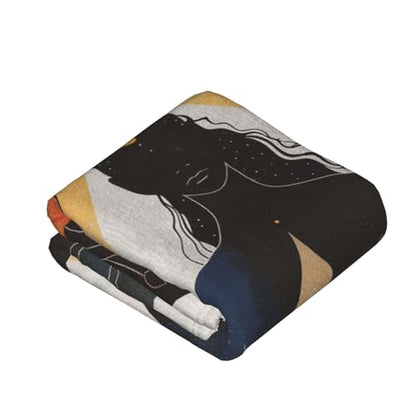 Yoga Meditation Prints Throw Blanket (280g Flannel) Anti-Pilling Warm Fuzzy Blankets for Bed Sofa Couch Travel 40x50 inch