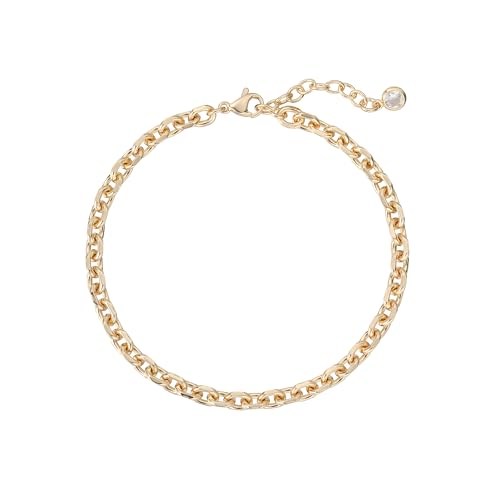 BENEIGE Gold Bracelets for Women 14k Gold Paperclip Bracelets Binding Bracelet, Adjustable Bracelets for Women Dainty Handmade Link Bracelet - color: circle