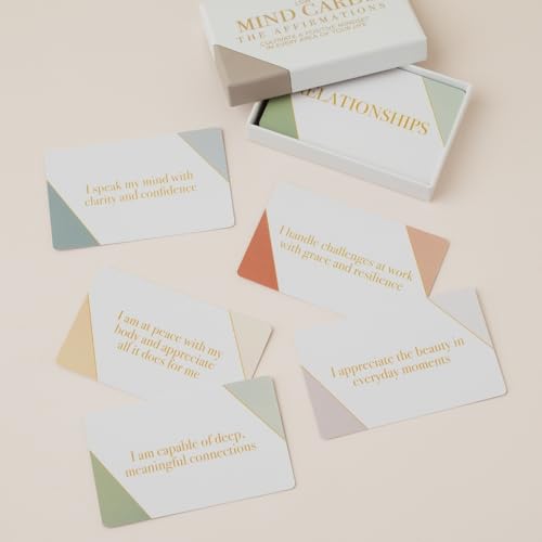 Affirmation Cards for Self-Love & Positive Growth Mindset | 50 Daily Manifest Affirmations for Confidence, Career, Health, Relationships & Gratitude - color: Affirmation Cards