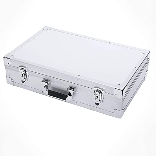 Aluminum Hard Case Briefcase Toolbox Carrying Case Portable Tool Case Protect Your Valuables Large Size 550X350X140 Mm