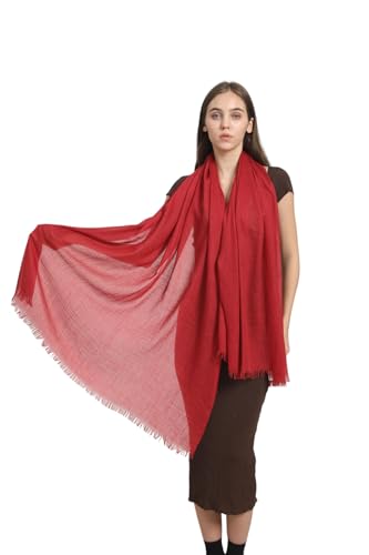 Women Scarf Summer Large Long Lightweight Beach Shawl Wrap Effortless Elegance Comfort - color: Burgundy - 3304