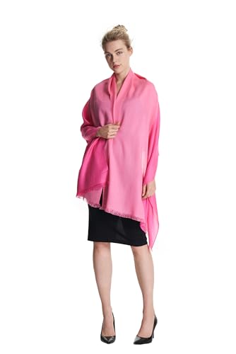 EURKEA Women's Scarf Pashmina Silky Soft Shawls Wraps Stole for Evening, Wedding and Gift - color: Pale Pink Blend