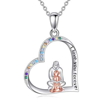 YFN Daughter Gifts from Dad 925 Sterling Silver Daughters Heart Necklace Birthday Christmas - color: Daughter Gifts from Dad