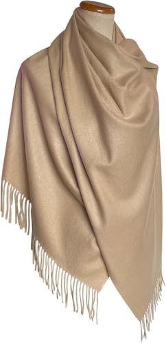 Rodaruus Women's Scarf Solid Color Shawl and Wrap. Super Soft Warm Long Large Scarf Pashmina with Cashmere Feel - color: Beige