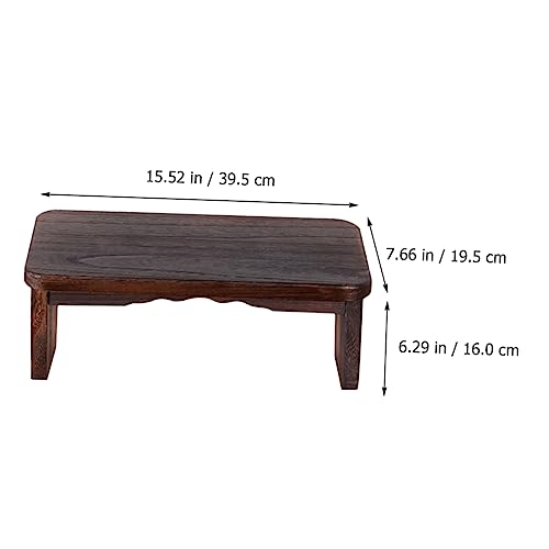 BESPORTBLE Wooden Meditation Bench for Bedroom Bench Cushion Zen Stool Foldable Stool Non-Slip Design