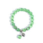 Natural Stretch Gemstone Bracelet Healing Stone Beaded Bracelets for Women Men Gifts (Unisex) - color: Green
