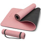 PAIDU Yoga Mat Non Slip Anti-tear,extra thick-2/5 inch（10MM）High Resiliency Professional POE Yoga Mats for Women Men Kids,72"x24"inch,Workout, Yoga, Pilates and Floor Exercise, with Carrier Strap - color: Pink + black