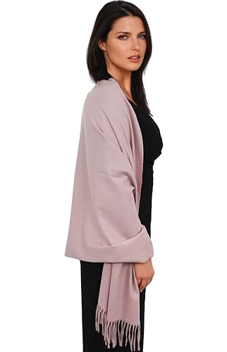 Ocomfly 100% Pashmina Scarf for Women - Premium Womens Scarves - Gift Boxed - Shawls or Wraps - Ultra Soft and Warm - color: Dusty Rose