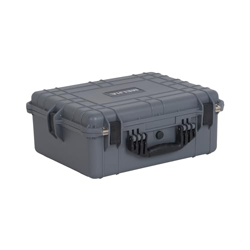 MEIJIA Portable All Weather Waterproof Protective Hard Case,Compact Camera Case with Customizable Fit Foam,Fit Use of Drones,Camera,Equipments,20.62 x16.85x8.11inches(Grey) - color: Grey