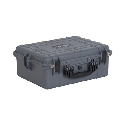MEIJIA Portable All Weather Waterproof Protective Hard Case,Compact Camera Case with Customizable Fit Foam,Fit Use of Drones,Camera,Equipments,20.62 x16.85x8.11inches(Grey) - color: Grey