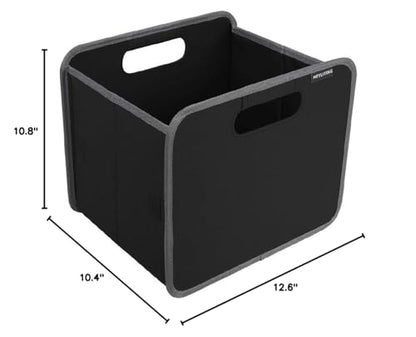 Foldable Box Shelf Organizer Home Office Crafts Linens 10.4x12.6x10.8inches, 1-Pack/Small, Lava Black - color: Lava Black, size: 1-Pack / Small