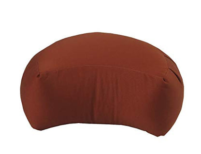 Kapok Crescent Zafu Meditation Cushion, Clay - color: Clay