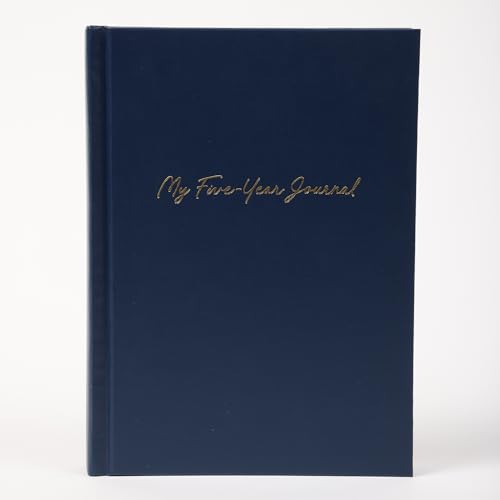 Hard Cover 5 Year Journal | The Easiest to Use Five Year Journal | Quick and Easy Five Year Daily Journal System | 6x8.25 Inch Size (Navy Blue) - color: Navy Blue