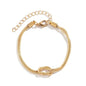Bracelets for Women Matching Bracelets for Couples 14K Gold Plated Love Knot Bracelet Dainty Forever Infinity Bracelets Friendship Jewelry Gifts - color: Gold