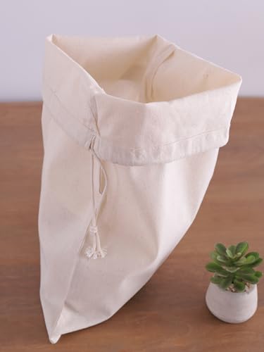 Popular Handicrafts Organic Cotton Dust Proof Storage Bags with Drawstring - Toy - Shoe - Travel - Cloth Bag for Handbags, Purses, & Sneakers - Lint - free Beige (3 Bags - 20"x26") - size: 20"W x 26"H