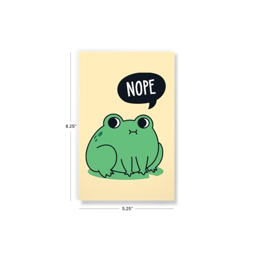 DENIK Nope Frog Classic Layflat Notebook, 8.25-inch Length, Office and School Supplies