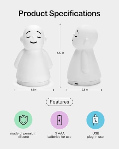 Set of 6 Stress Relief Night Light for Mindfulness - Guided Visual Meditation Tool for Women Men- Relaxing Self Care for Adults Kids - size: Pack of 6
