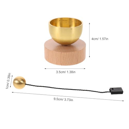 1 Set Mini Tibetan Sound Bowl & Wood Mallet Metal Nepal Singing Bowl Meditation Music Chime For Yoga Prayer Relaxing Mindfulness Bell Decor Women Travel