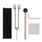 128Hz Aluminum Alloy Tuning Fork, Sound Vibration Tool with Silicone Hammer & Storage Pouch, Relaxing Vibration Device for Yoga Meditation, Daily Stress Calming & Body Leisure Care