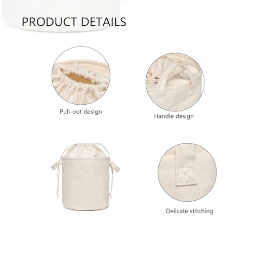 Foldable Storage Bins with Lids Cotton Canvas Rectangular Storage Box Ideal for Organization Lightweight and Durable (10.24 x 10.04) - size: 10.24 x 10.04"