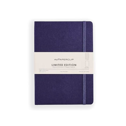 myPAPERCLIP Limited Edition A5 Checks/Square Grid Notebook | 192 Pages, 100 GSM, Soft Cover, A5 (5.83 × 8.27 in) | Flat Lay | Bookmark & Elastic Closure | Aubergine - color: Aubergine, style: Checks