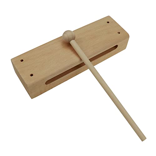 1Set Wooden Block with Mallet Percussion Instrument Music Rhythm Blocks