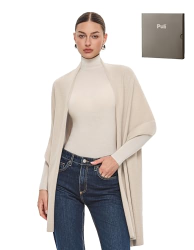 PULI Women's Pashmina Shawl Wraps for Evening Dress Large Scarf Blanket Long Wedding Bridal Winter Warm Shoulder Wrap - color: Gift Box Barley Twist