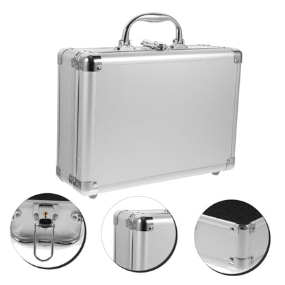 NUOBESTY Aluminum Alloy Portable Toolbox Sponge Insert Hard Storage Case for Outdoor Use for Tools and Instruments and Lightweight Design