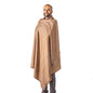 Versatile Premium Wool Blend Meditation Shawl - Large Unisex Prayer Wrap, Oversized Scarf & Yoga Blanket - color: Dark Brown