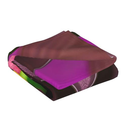 Yoga Meditation Print Large Fleece Throw Blanket 60" X 80" Plush Flannel Blankets for Sofa Couch Bed