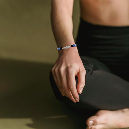 Healing Crystal Bracelet for Women/Men Crystal Bracelets Spiritual Natural Healing Crystal Stones Bracelet Empath Protection Crystal Bracelet Healing Crystal Jewelry - color: Anxiety
