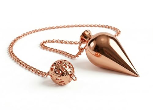 Health & Wealth Copper Metal Pendulum, Pendulum for Divination, Dowsing Pendulum, Reiki Pendulum, Meditation Pendulum, Cone Pendulum. - color: Cone Pendulum