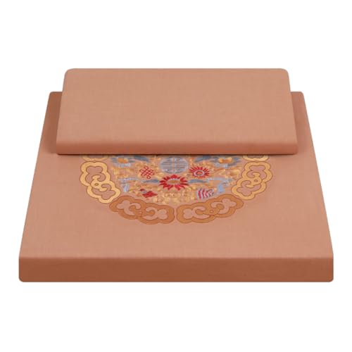 Square Meditation Cushion Mat Set with Washable Cotton Linen Cover, Larger Thick Yoga Mat Bolster Floor Pillows Seating for Adults Upgraded Meditation Accessories yellow-60 * 5cm - color: Yellow, size: 60*5cm