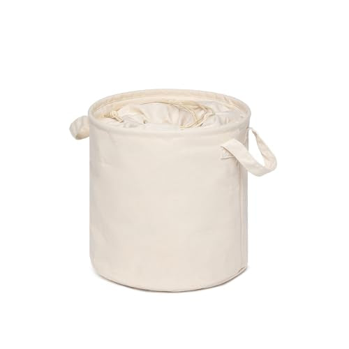 Foldable Storage Bins with Lids Cotton Canvas Rectangular Storage Box Ideal for Organization Lightweight and Durable (10.24 x 10.04) - size: 10.24 x 10.04"