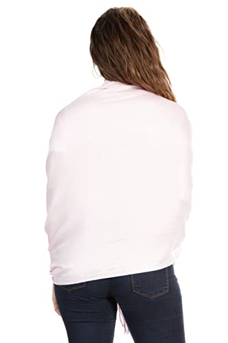 Sakkas 78" X 28" Rayon from Bamboo Soft Solid Pashmina Feel Shawl/Wrap/Stole - color: Bubblegum Pink
