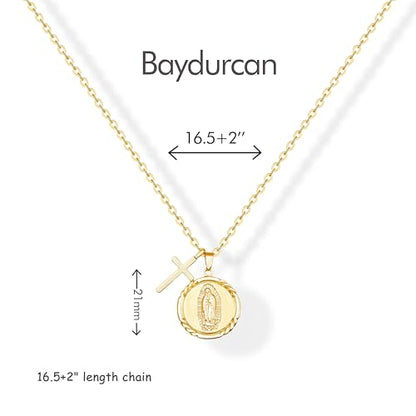 Golden Necklace for Women Virgin Mary Angel Butterfly Necklace Sister New Mom Friendship Necklace Birthday Christmas Gift - style: Virgin Mary