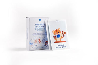 Triggered Response Cards – Emotional Regulation & Self Reflection Deck | Conversation Cards for Stress, Triggers & Reactions | Personal Growth Tool