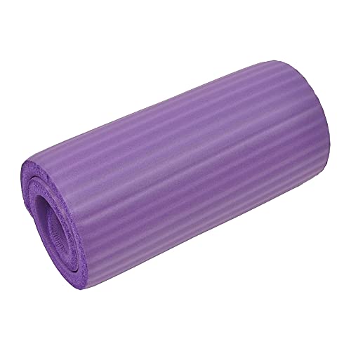 Fitvids All Purpose 1/2-Inch Extra Thick High Density Anti-Tear Exercise Yoga Mat and Knee Pad with Carrying Strap, Multiple Colors - color: Purple