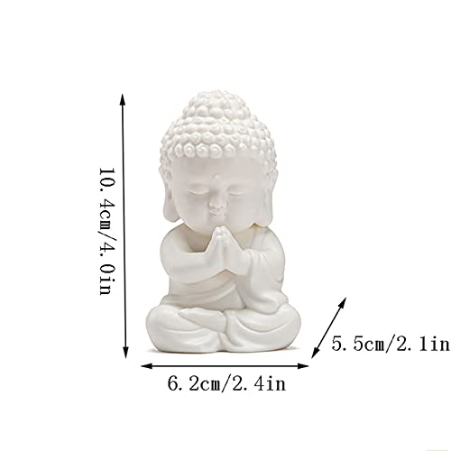 Desktop Decorations Chinese White Porcelain Creative Small Tathagata Buddha Desktop Decoration Home Living Room Office Desktop Zen Decoration Desktop Ornaments